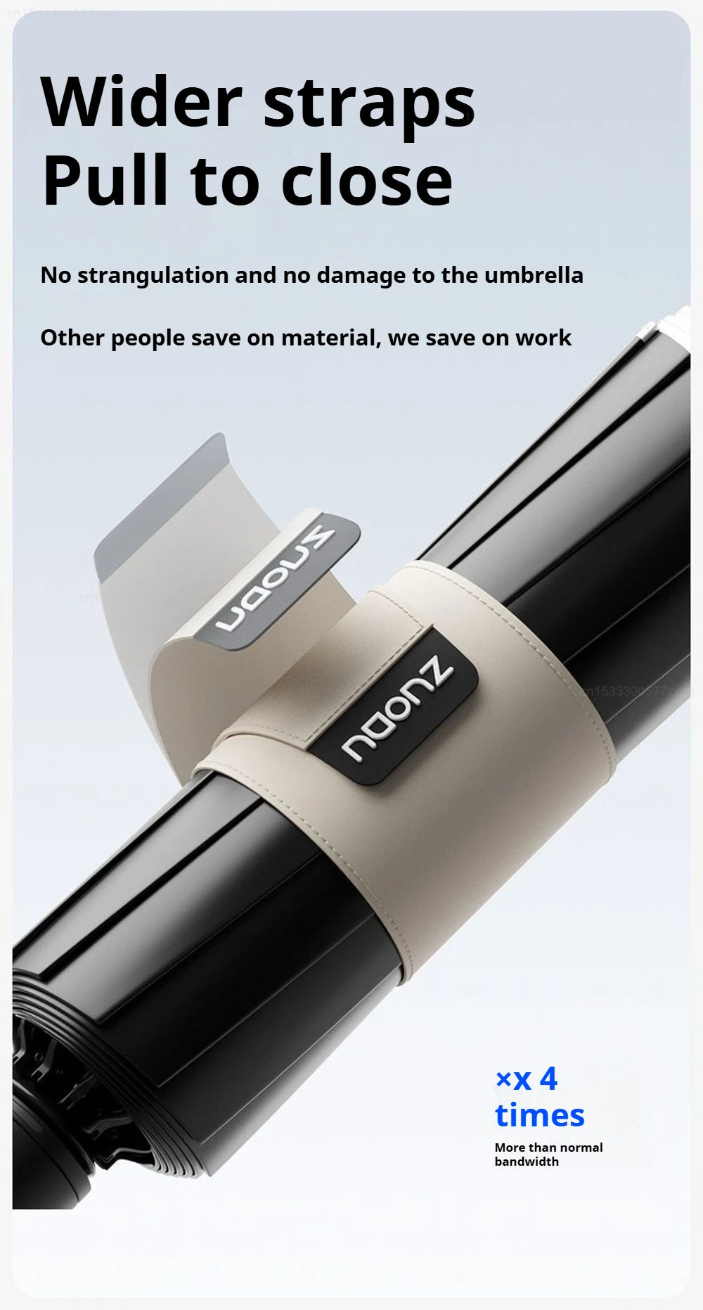 ZUODU Intelligent Electric Reverse Umbrella Fully Automatic Reinforcement Thickened Durable Rainproof Sunscreen Dual Use