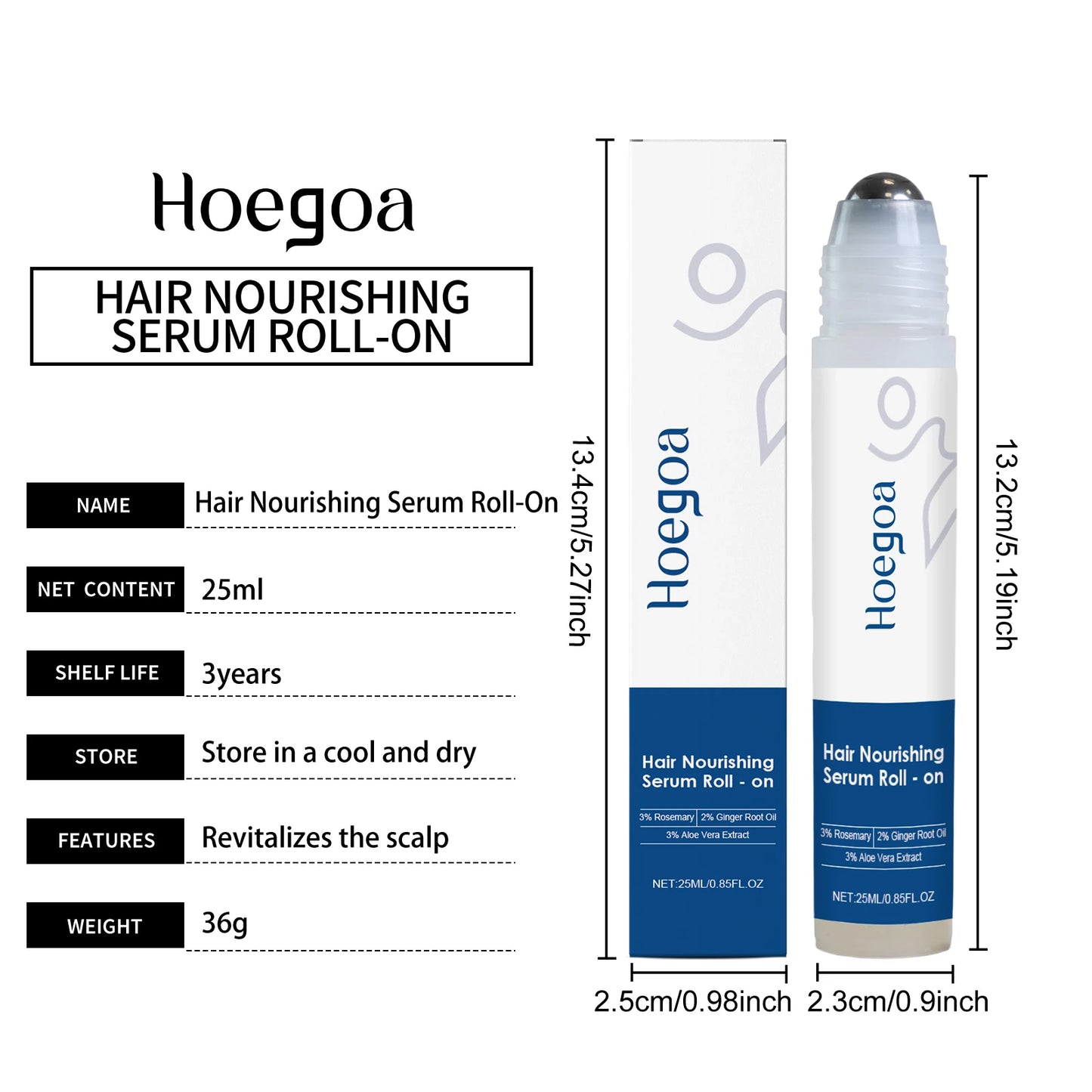 Rosemary Scalp Massager Roll-On Serum Repairing Damaged Dry Scalp Hydrate Anti Hair Loss Strengthen Hair Roots Smooth Hair Care