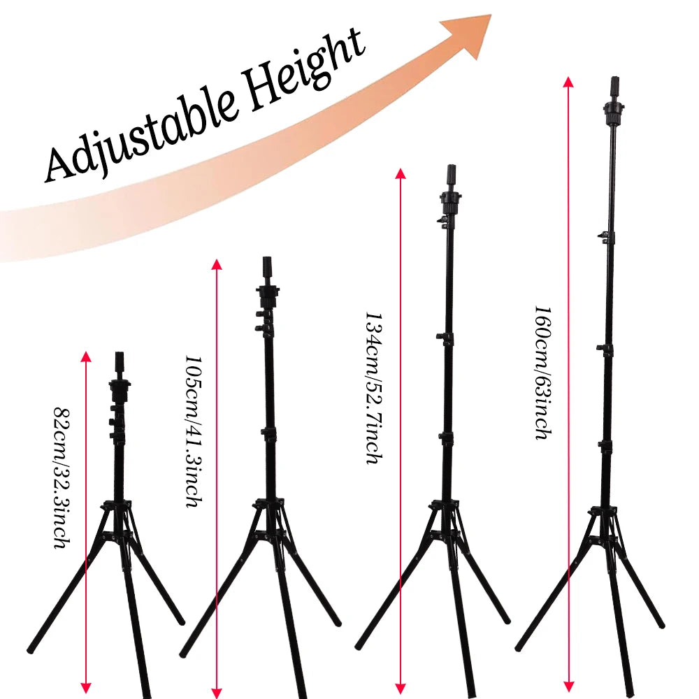 Nunify 21-25Inch Canvas Block Head Mannequin Adjustable Wig Stand Tripod With Rotatable Head Holder For Hairdressing Exhibitions