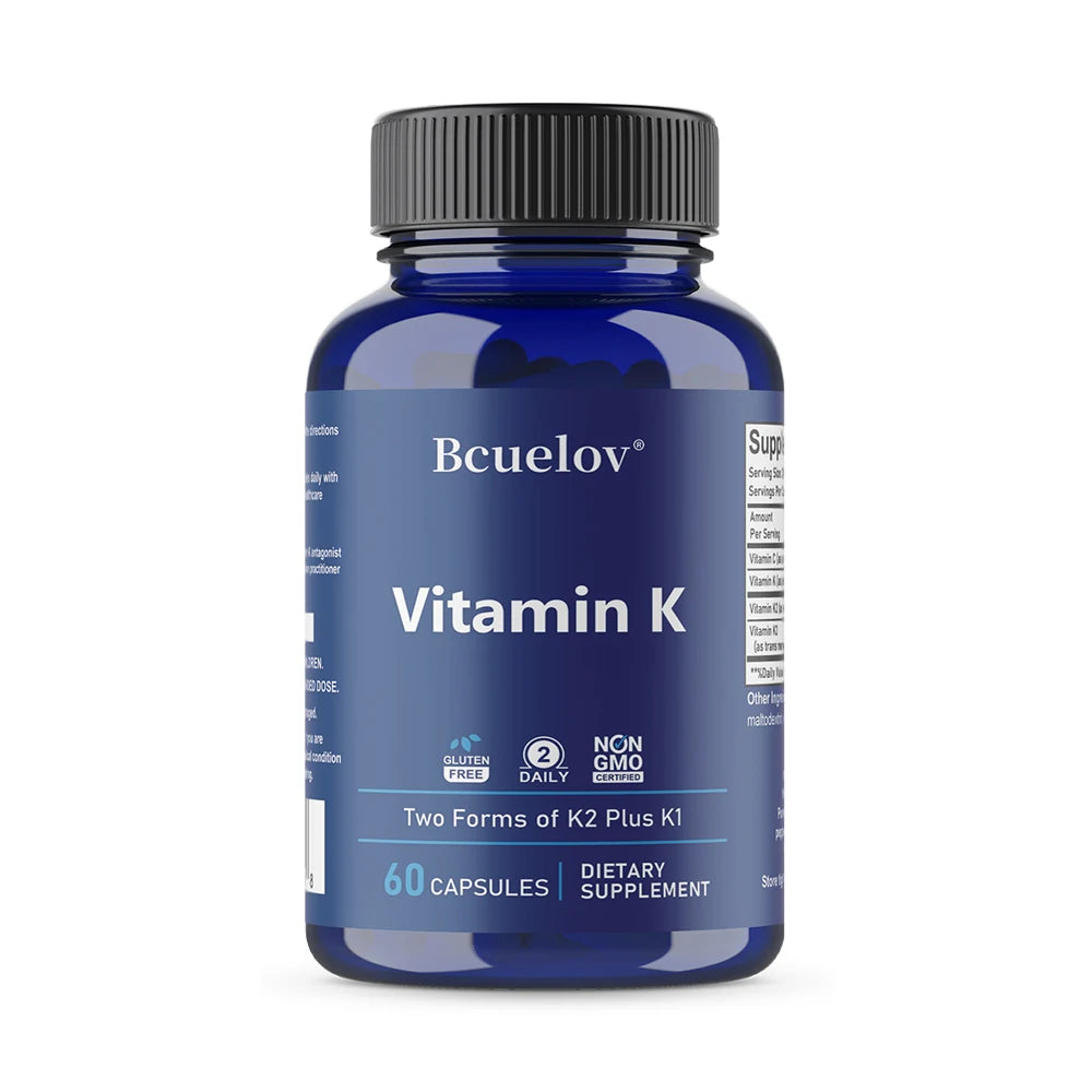 Vitamin K2 (MK-4 & MK-7) Capsules, High Absorption Supplement for Bone Density, Teeth, Joint, Cardiovascular & Immune Health