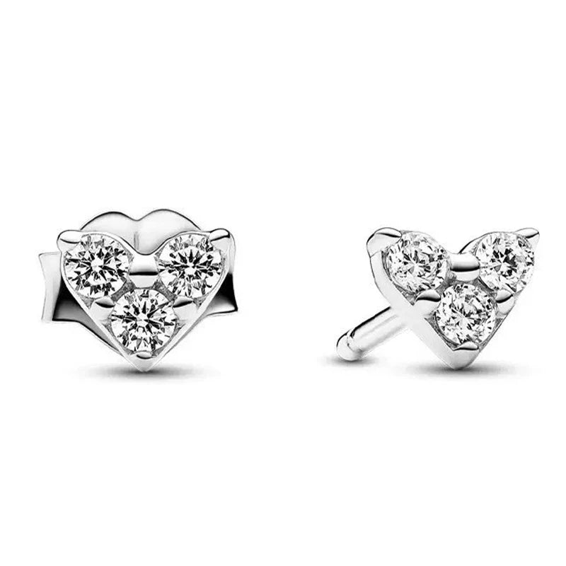 925 Silver Stud Earrings Hoop Earrings For Women Rose Flower Strawberry Butterfly Daisy Earrings Set Fashion Jewelry Gift