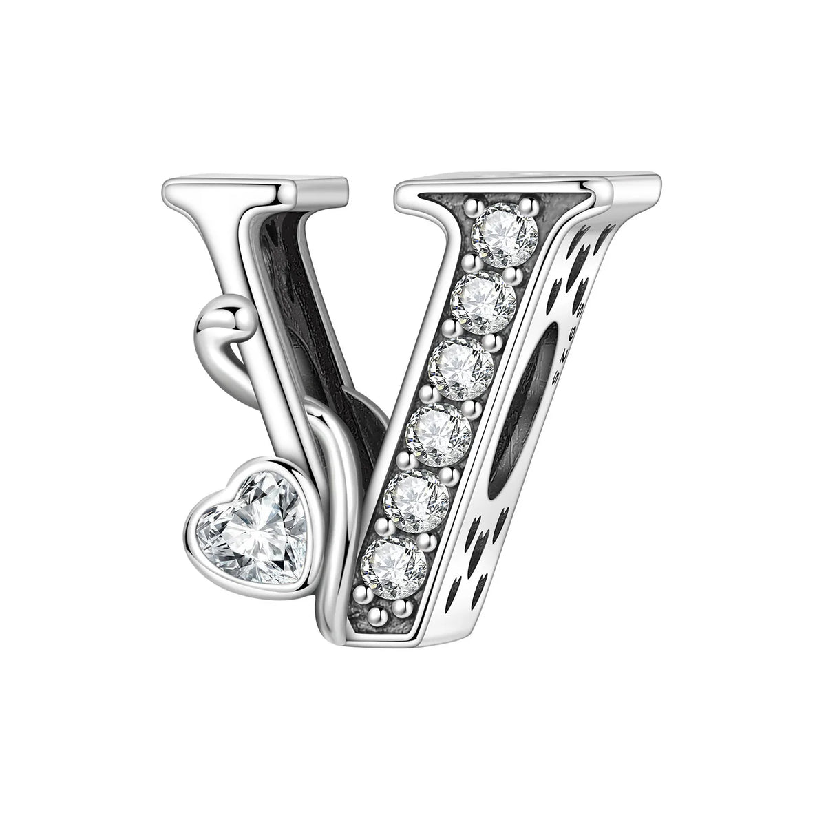 2026 New 925 Sterling Silver Zircon Scroll Grass Pattern 26 Letter Bead Charms for Women Fit DIY Bracelet Necklace Jewelry Gift