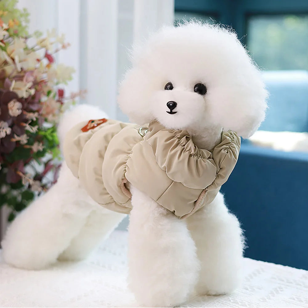 Winter Padded Dog Coat Jacket For Small Medium Dogs Soft Warm Dog Clothes Cute Puppy Vest Pet Outfit