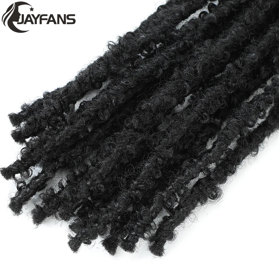 18 24 Inch Butterfly Locs Crochet Hair Extensions Synthetic Distressed Butterfly Soft Locs Crochet Braids Hair for Black Women