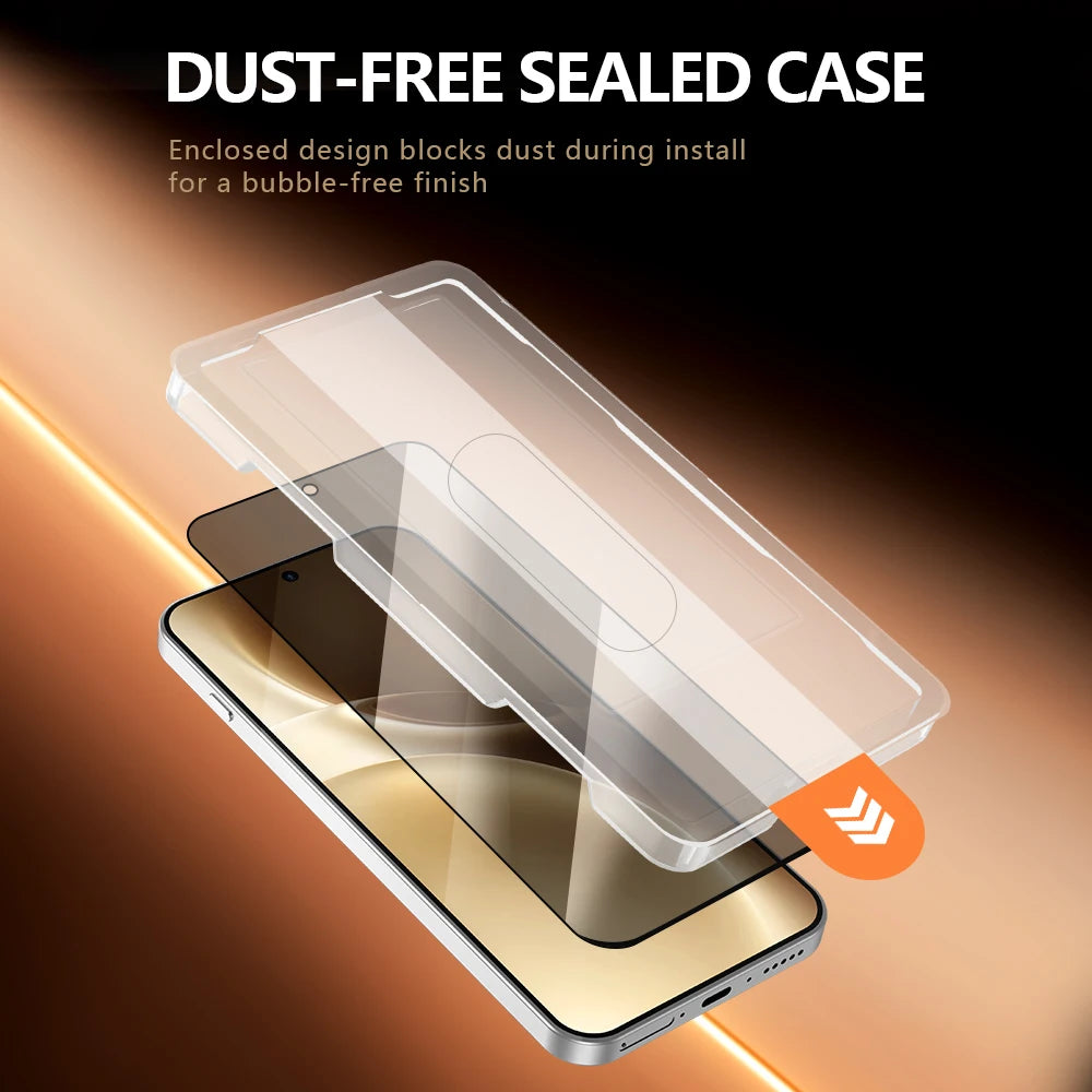 Lereach for vivo X300 Pro vivo x300 Anti-Spy Screen Protector Dust-Free Box Auto-Alignment Full Coverage Tempered Glass Film