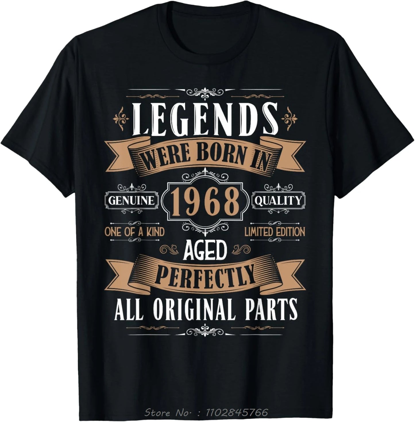 Legends Born In 1968 Oversized T-shirt Bday Men's Clothing On Demand Cotton Tshirt Ropa Hombre Fashion Fitness T Shirt Tops