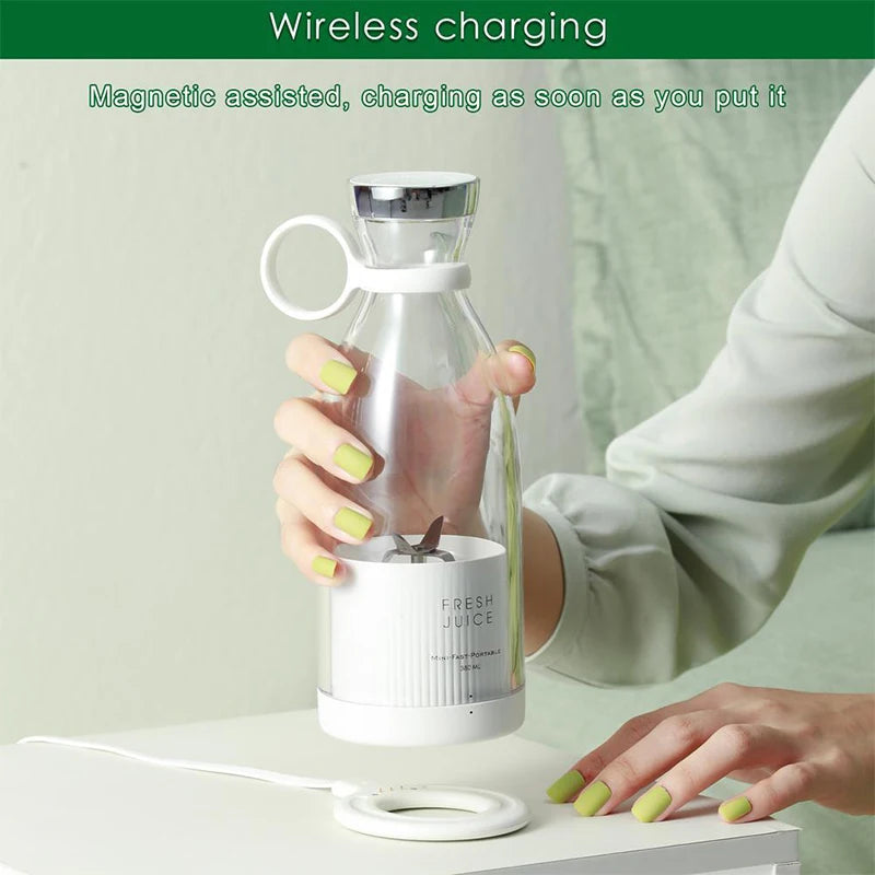 Ready Stock 350ml Portable USB Juicer Cup Mini Blender Fruit Juice Mixer Ice Crusher Smoothie Maker for Home Travel Outdoor