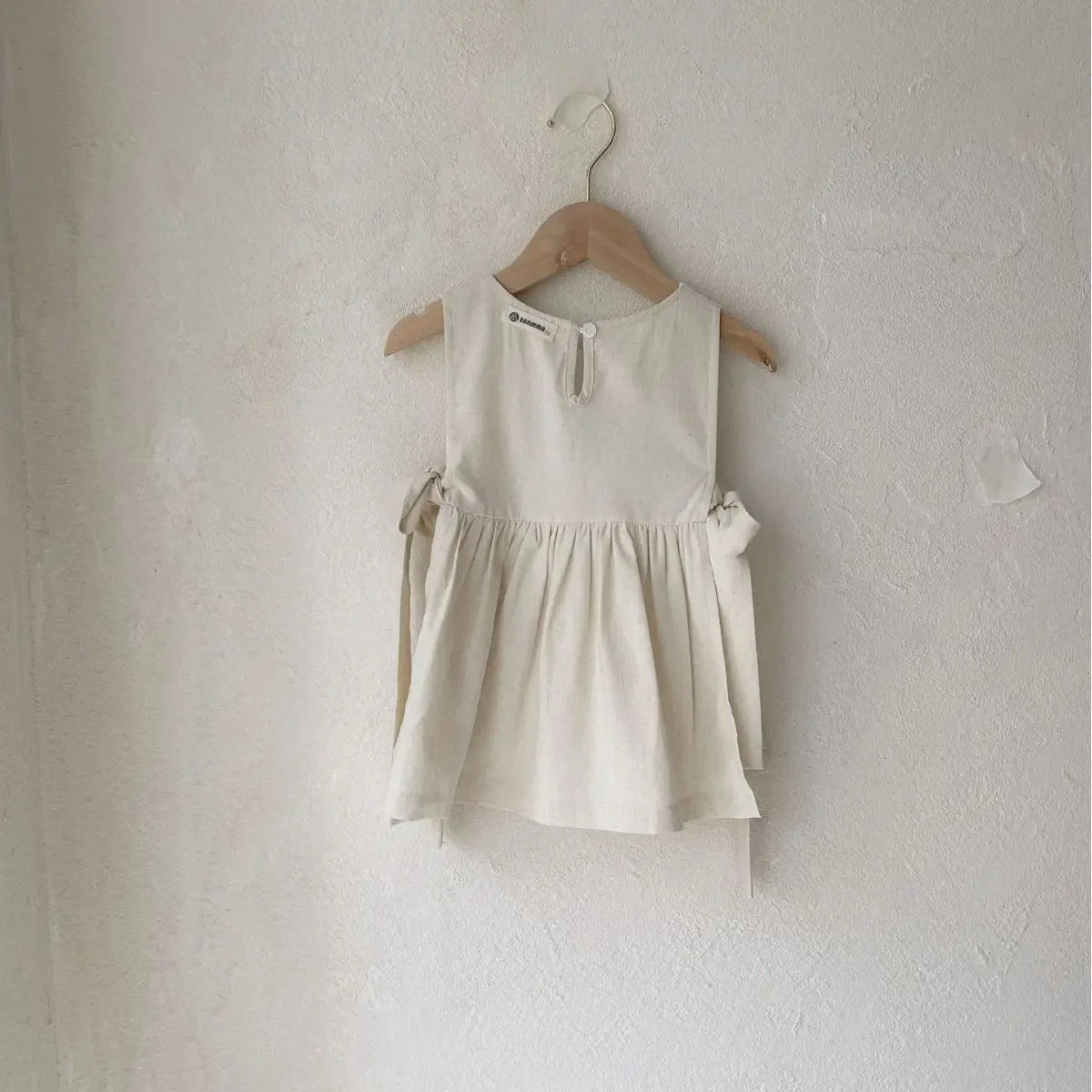 7618-1 Girl Baby Dress  Autumn New Flowers Embroidered Girl's Dress Butterfly Strap Apron Sleeveless Suspender Dress