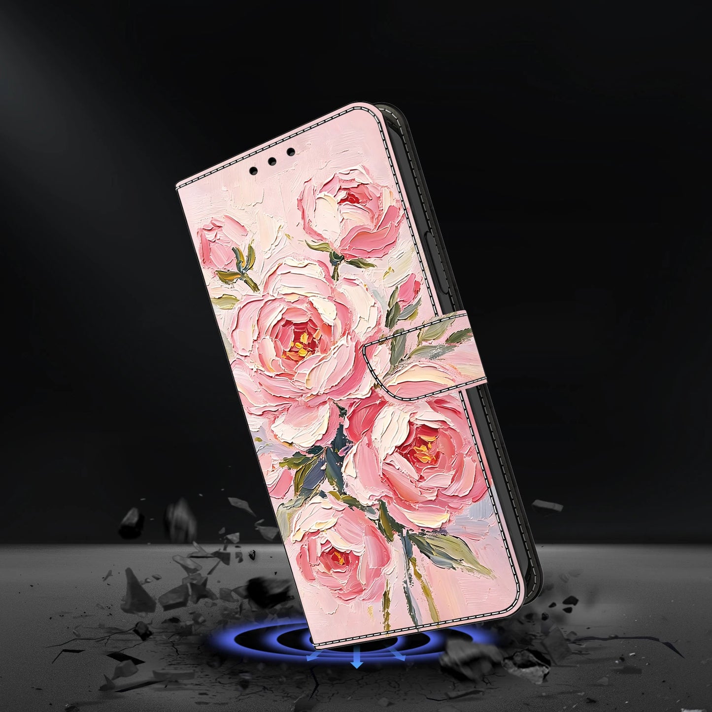 3D Magnetic Flip Leather Cover Wallet Case For iPhone 17 17e 16e 16 15 14 13 12 11 X Xr Xs 8 7 6 6s SE Mini Air Pro Max Plus