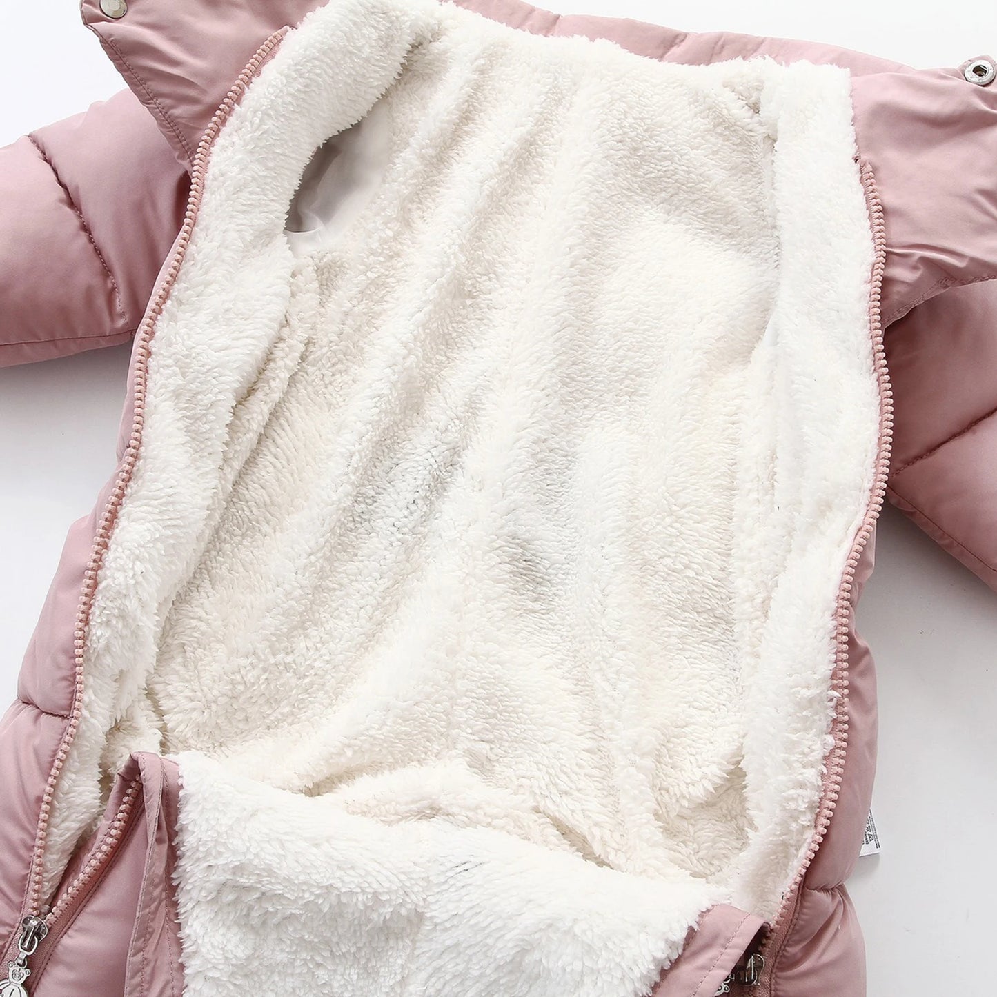 Ircomll Winter Baby Jumpsuit Thick Warm Infant Hooded Inside Fleece Jacket Newborn Boy Girl Coat Overalls Cotton Down Jacket