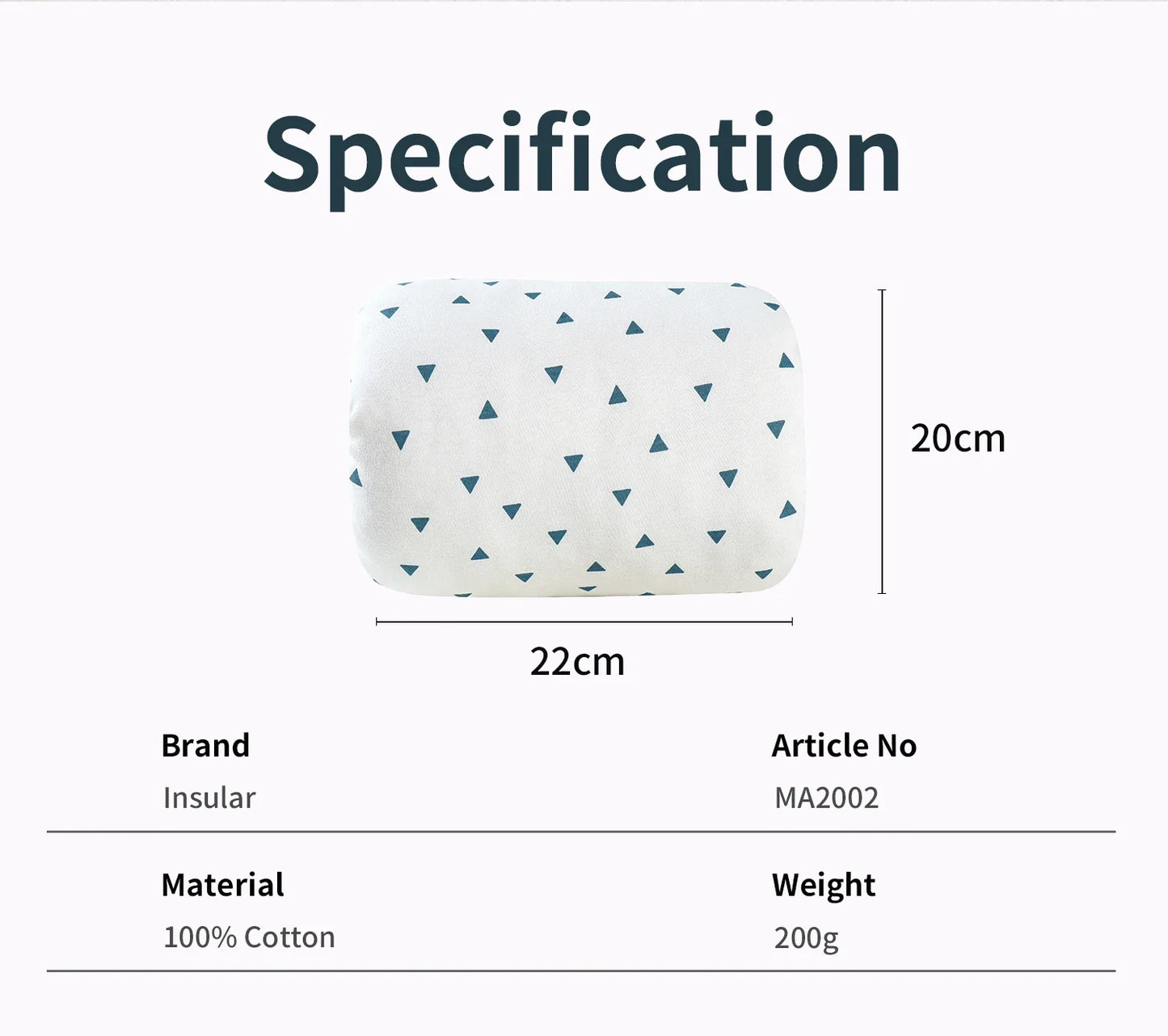 INSULAR Baby Arm Pillow Infant Feeding Pad Kid Soft Nursing Head Cushion Thickened Nursing Pillow Pure Cotton Comfortable