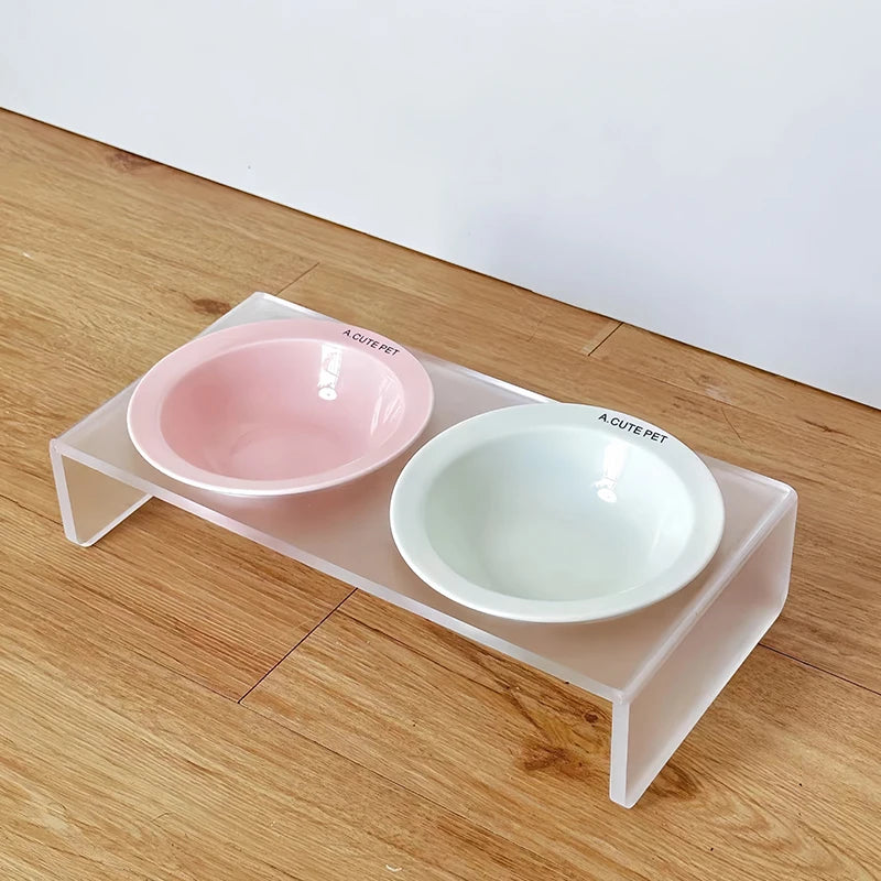 【E】Ceramic Pet Cat Bowl Pet Drinking Water Feeding Bowl Ceramics Cat Food Dog Food Utensils Cat Dog Pet Supplies Accessories