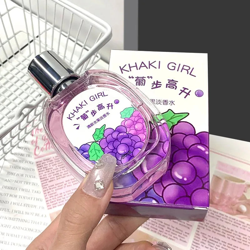 Young Girl Fruity Fragrance Women Perfume Light Long Lasting Sweet Scent of Grape Strawberry Orange 30ml Portable Fruity Perfume