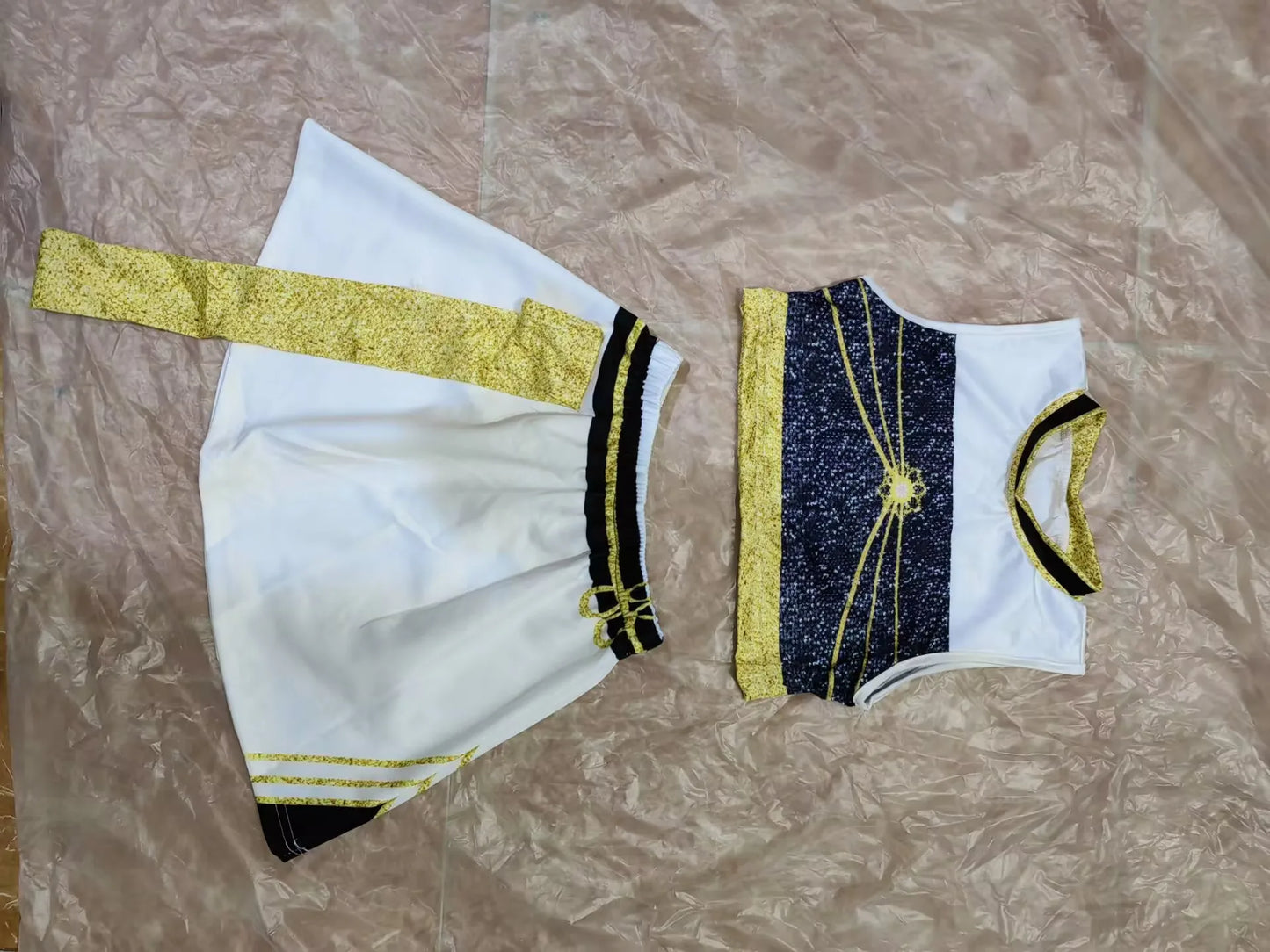 Cool Girl Cosplay Golden Costume Kids 3D Print Idol Group Singing Stage Performance Costume Child Halloween Party Clothes Suit