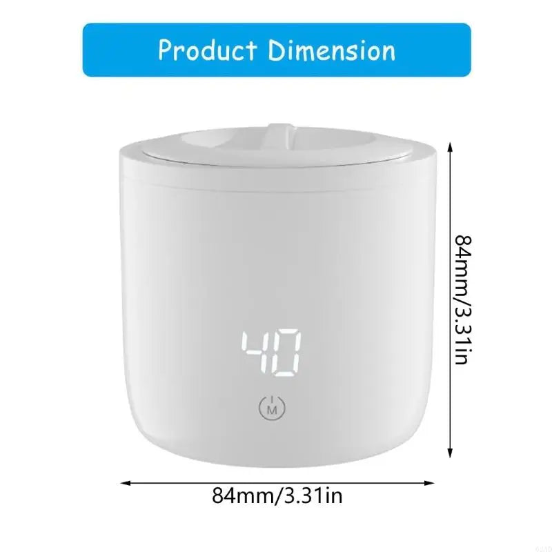 G2AD Portable Baby Bottle Warmer with Quick Heating and Digital Temperature Control 4-Gear Adjust for Home and Travel Use