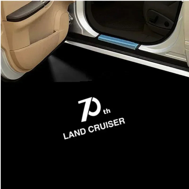 LED Car Door Welcome Light Projector Ghost Shadow Courtesy Lamp For Land Cruiser LC300 2007-2019 Car Accessories 2PCS