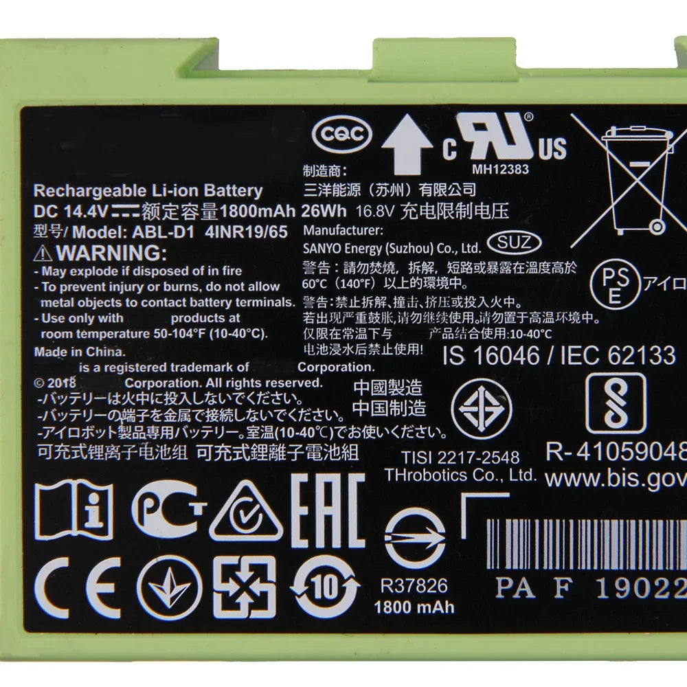 Battery ABL-D1 ABL-D2 For iRobot Roomba i7 i7+ i8 e5 e6 i7550 5150 e6198 i755020 i7158