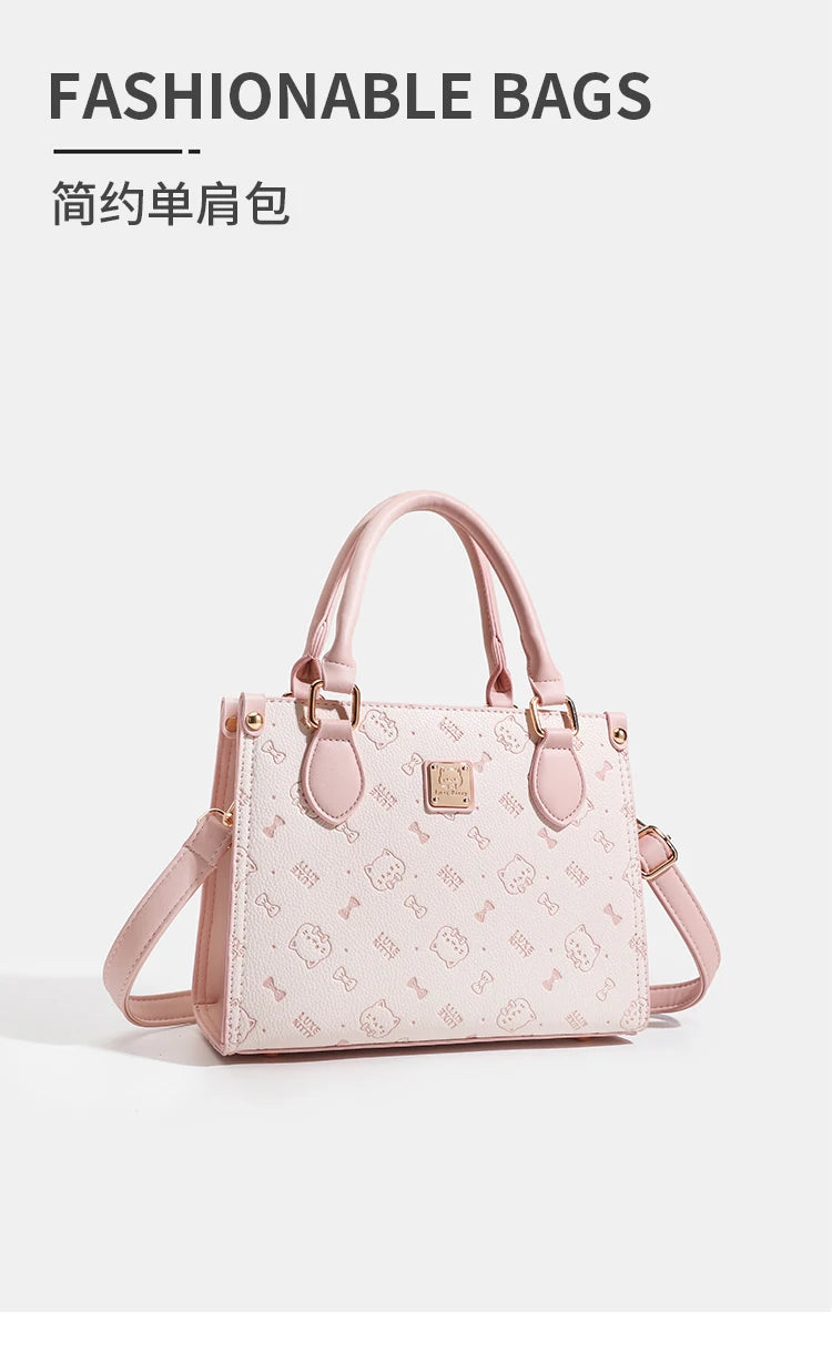 Elegant Solid Color Leather Diaper Bag For Women Designer Crossbody Messenger Large Capacity Fashionable Luxury Tote Bag