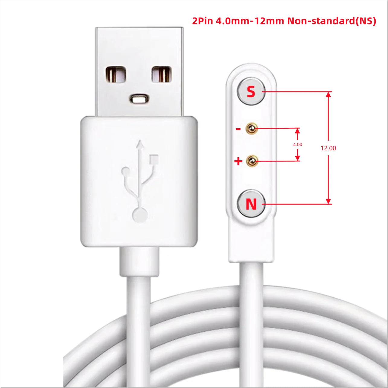 Smart Watch Magnetic USB Charger 2pin 4pin Charging Cable Line Cord Power Adapter Long Wire For Smartwatch Juicer Beauty Devices