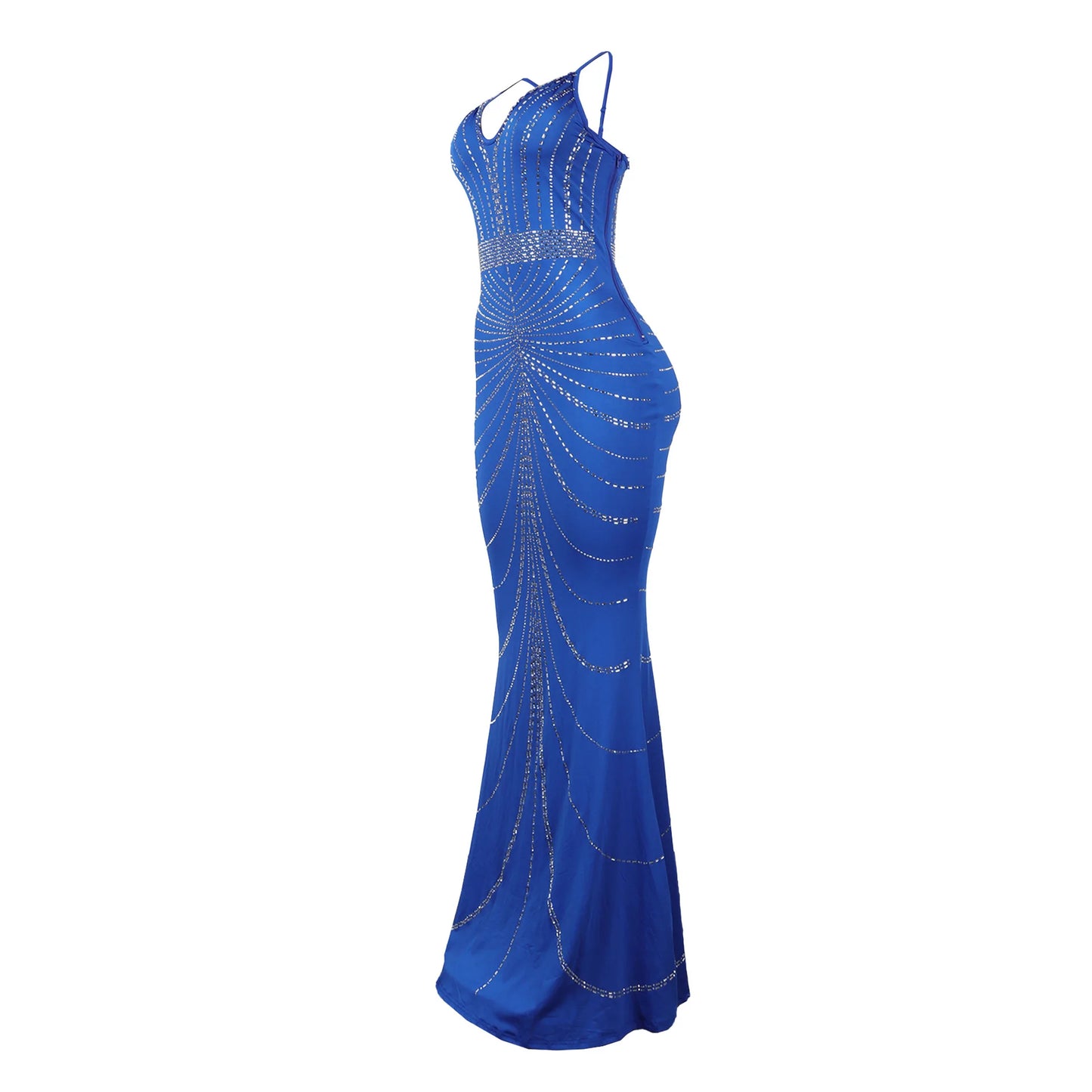 Sparkling Solid Color Hot Diamond Sheer Mesh Long Skirt, Elegant and Luxurious Spring Women's Cocktail Dress, Celebrity Clothing