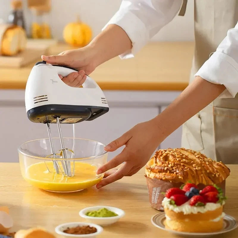7-Speed Electric Hand Mixer Automatic Blender for Cream, Egg, Cake, Dough - Versatile Kitchen Mixing Appliance Tool
