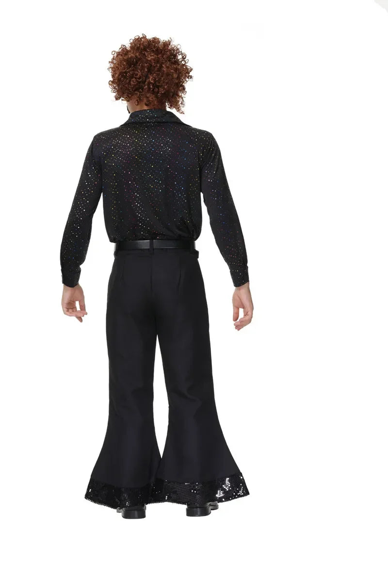 Halloween 70's Disco Couple CostumeCosplay Costumes Vintage 80's Hippies Costume Men Women Music Festival Party Outfits
