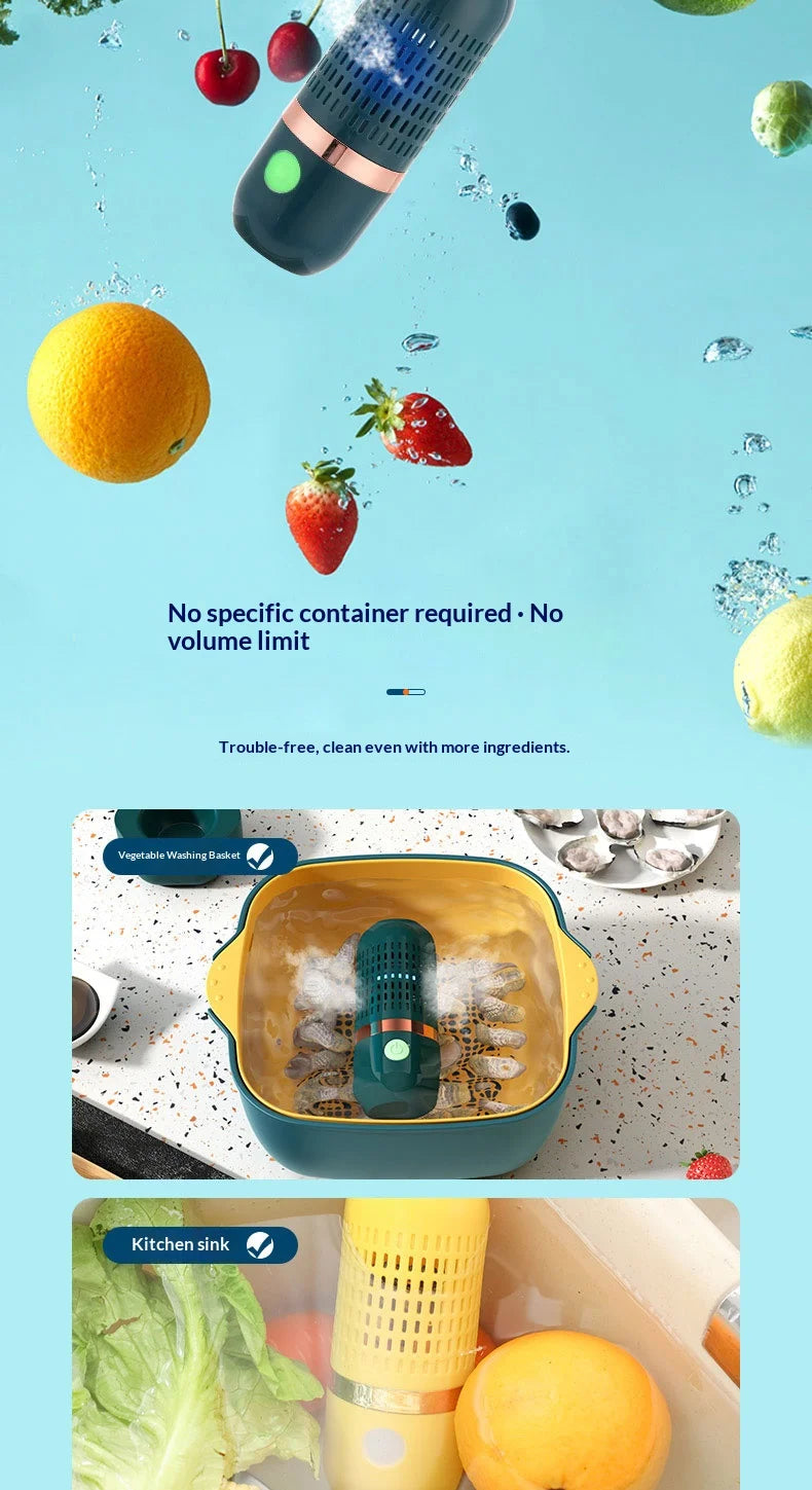 HOMEFISH Multifunctional 3000mAh Fruit And Vegetable Cleaning Machine - Portable Device for Cleaning Fruits And Veggies