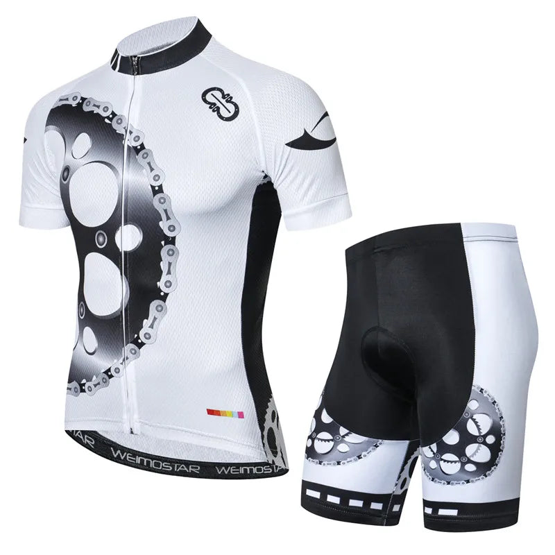 Weimostar Pro Team Cycling Jersey Set Men Mountain Bike Clothing Suits Summer MTB Bicycle Wear Clothes Anti-UV Biking Outfits