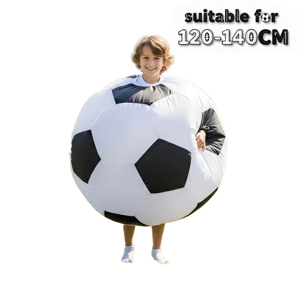 2026 New Football Inflatable Costume Funny Blow Up Suit for Adults Kids Party Cosplay Holiday Gift