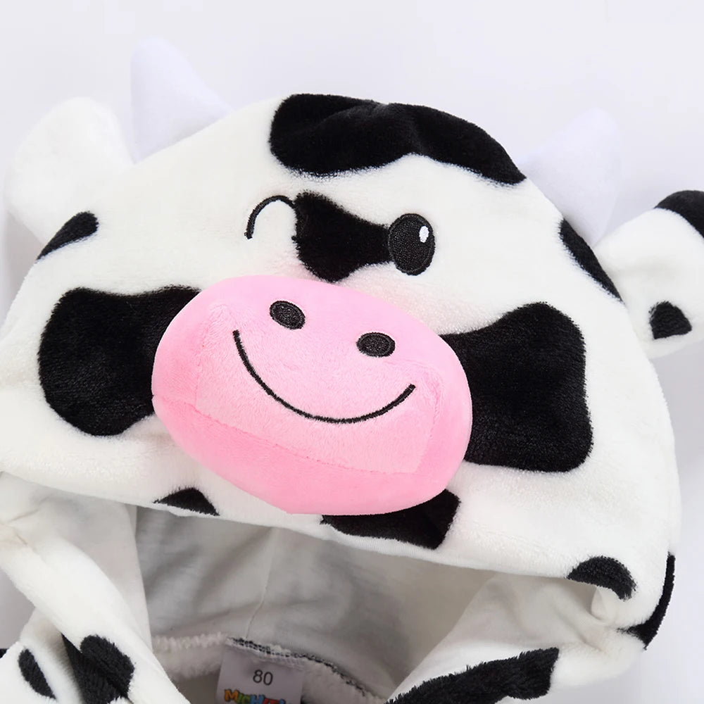 Autumn Winter Cartoon Style Winter Long Sleeve Baby Boys Girls Rompers Toddler Kids Playsuit Jumpsuits Baby Clothes Child Onesie