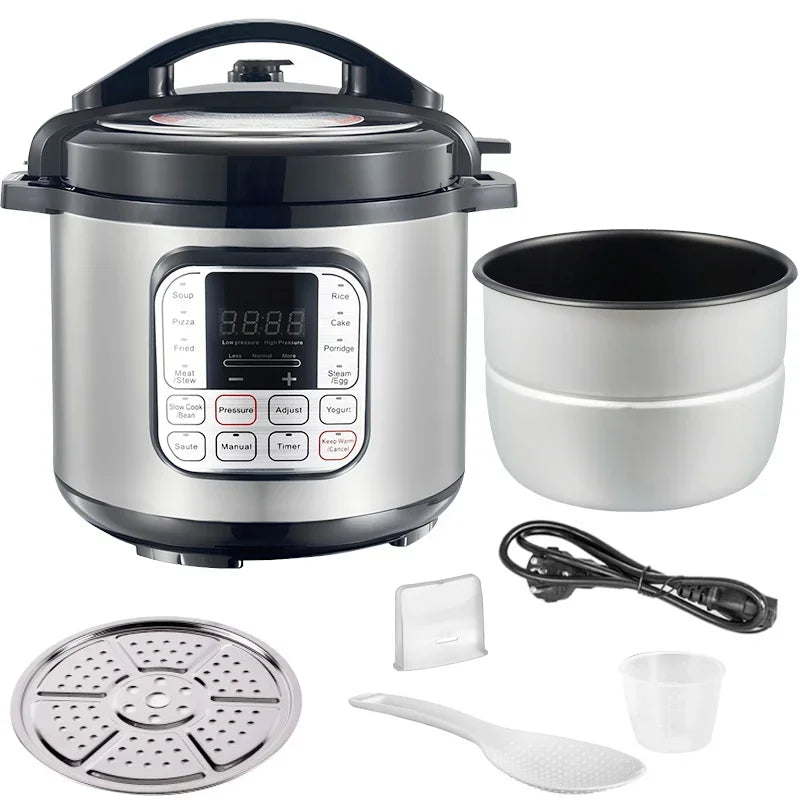 5L Electric Pressure Cooker Stainless steel Smart Multicooker for Kitchen Slow Cooker Rice Cooker Steam Pot Food Warmer 220V