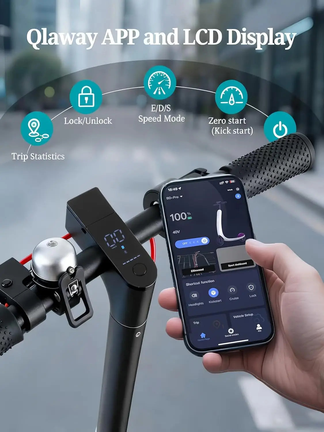 Upgrade Your Commute: Adult Foldable E-Scooter with 8.5" Solid Tires, Dual Brakes & LED Display