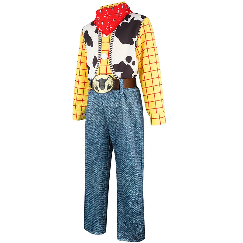 Kids Cowboy Costumes Toddler Anime Character Costumes Halloween Party Costumes for Boys and Girls Set + Hat