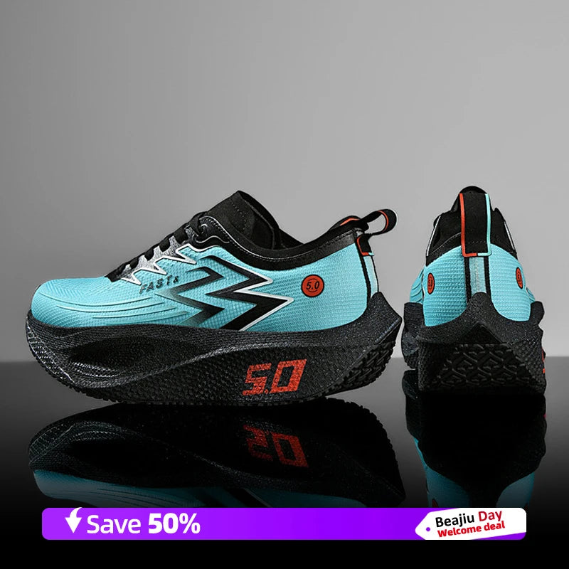 Men Running Shoes Carbon Plate Marathon Speciality Sports Breathable Lightweight Women's Comfortable Nonskid Leisure Sneakers