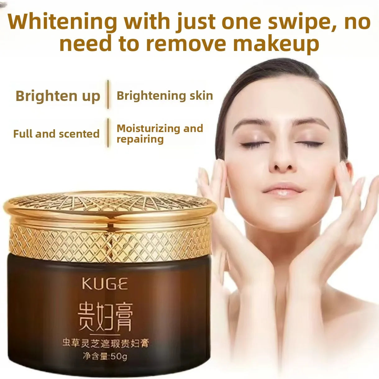 Cordyceps Ganoderma Lucidum Concealer Lady Cream Clear Moisturizing Cosmetics Skin Care Beauty Makeup Face Cream