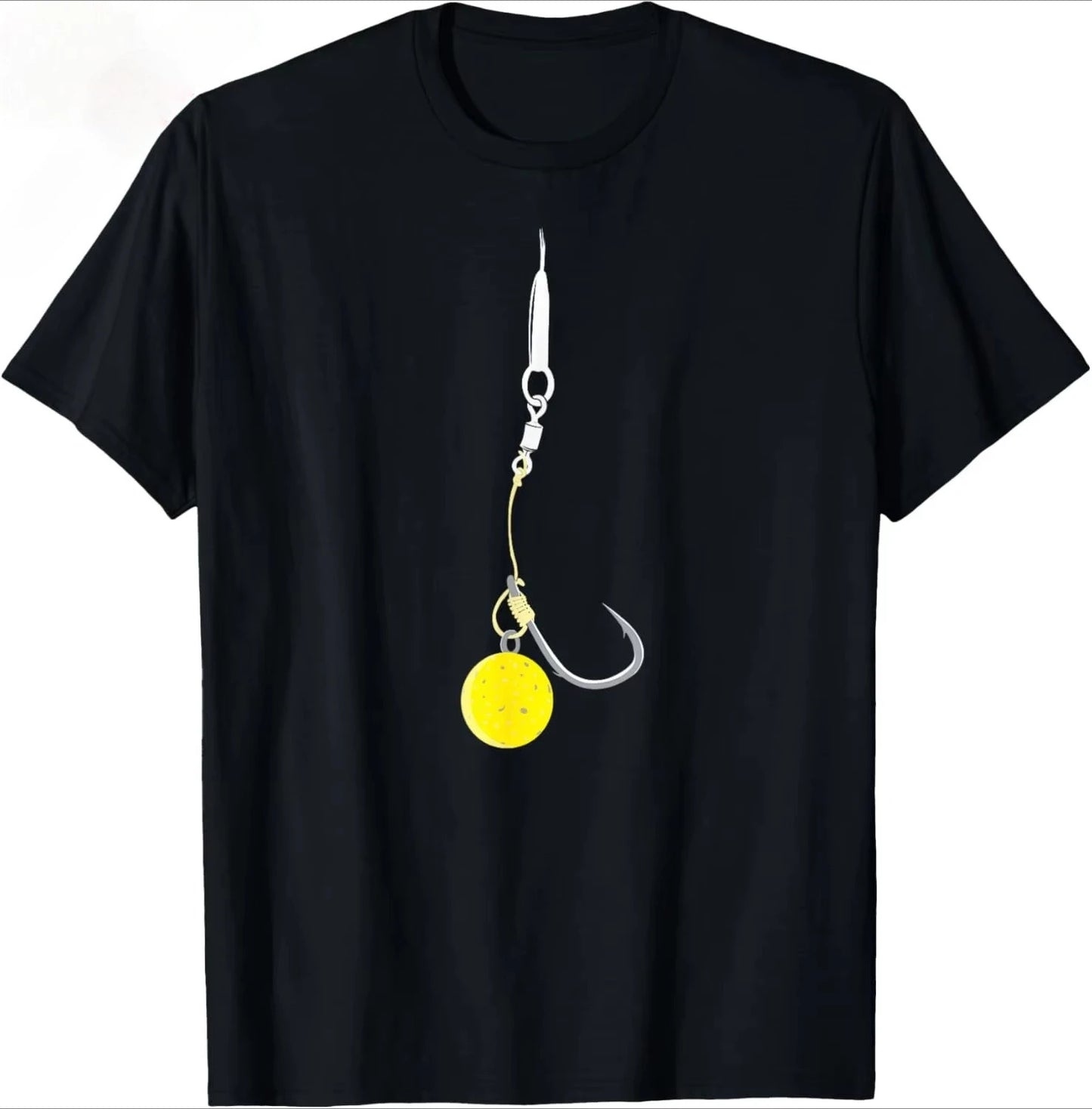 Summer Men's Carp Fishing Hair Set Corn Bait Printed Carp Fishing Fisherman Round Neck T-shirt 100% Cotton Casual Short Sleeve