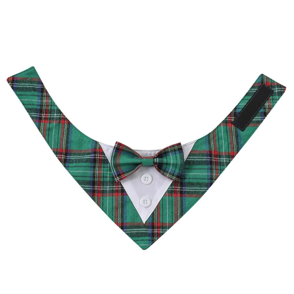 Sucado Handsome Wedding Pet Dog Bandana Elegant Suit Bowtie Luxury Triangular Scarf Collar Engagement Party Gifts Accessories