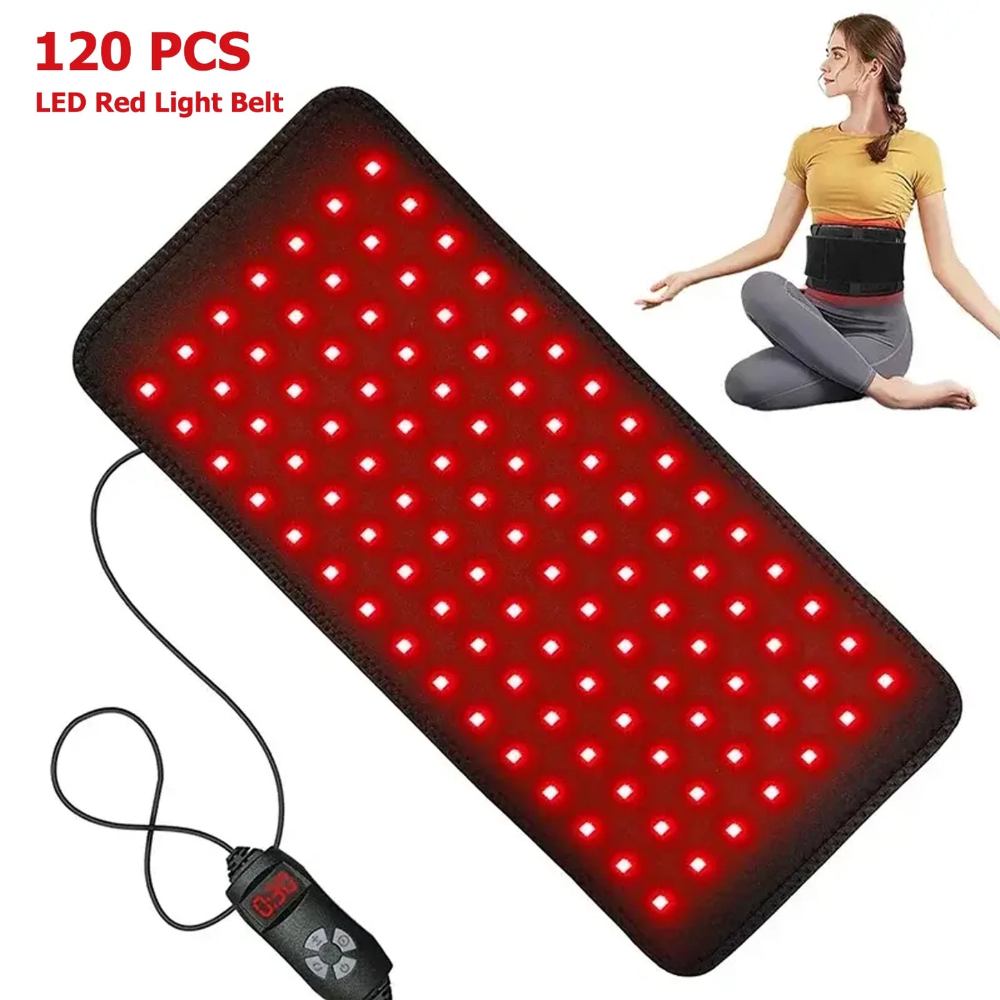 Red Infrared Light Therapy Pad LED Beauty Devices for Face and Body Back Knee Hands Feet Relief Portable 660nm 850nm Heat Pad