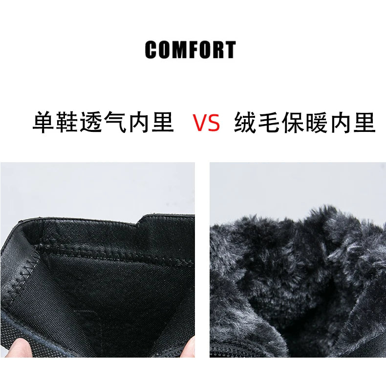 Boots Men Luxury Business Fashion Warm Leather Shoes Men Comfort Fashion Brand Chelsea Boots Gentlemen's Social Boots Men 38-46