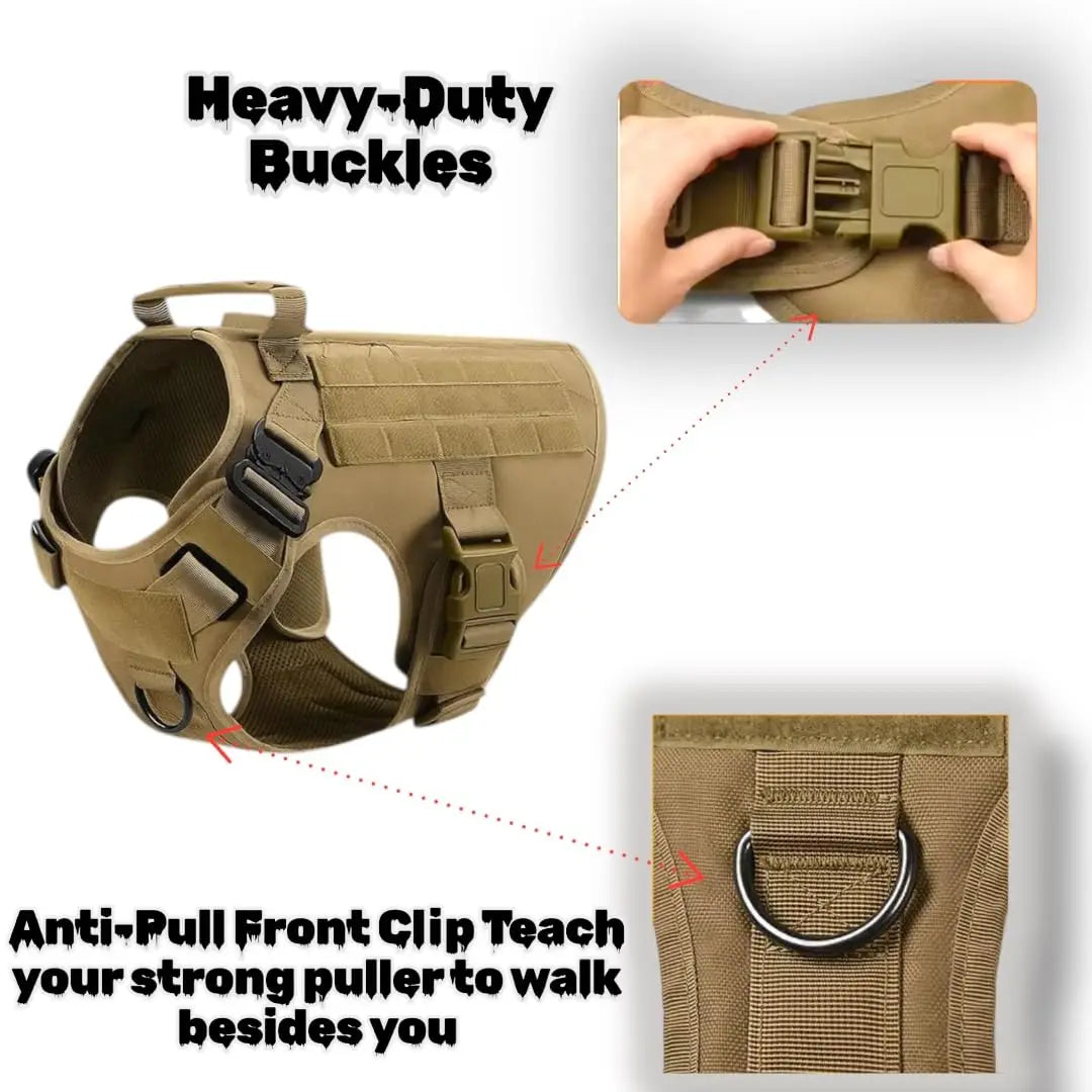 Tactical Military Vest Pet German Shepherd Golden Retriever Tactical Training Dog Harness and Leash Set For All Breeds Dogs