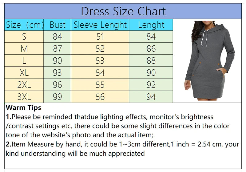 Winter Female Warm Sweatshirt Long-sleeved Dress Woman Clothing Hooded Collar Pocket Simple Casual lady Dress Vesdies Sweatshirt