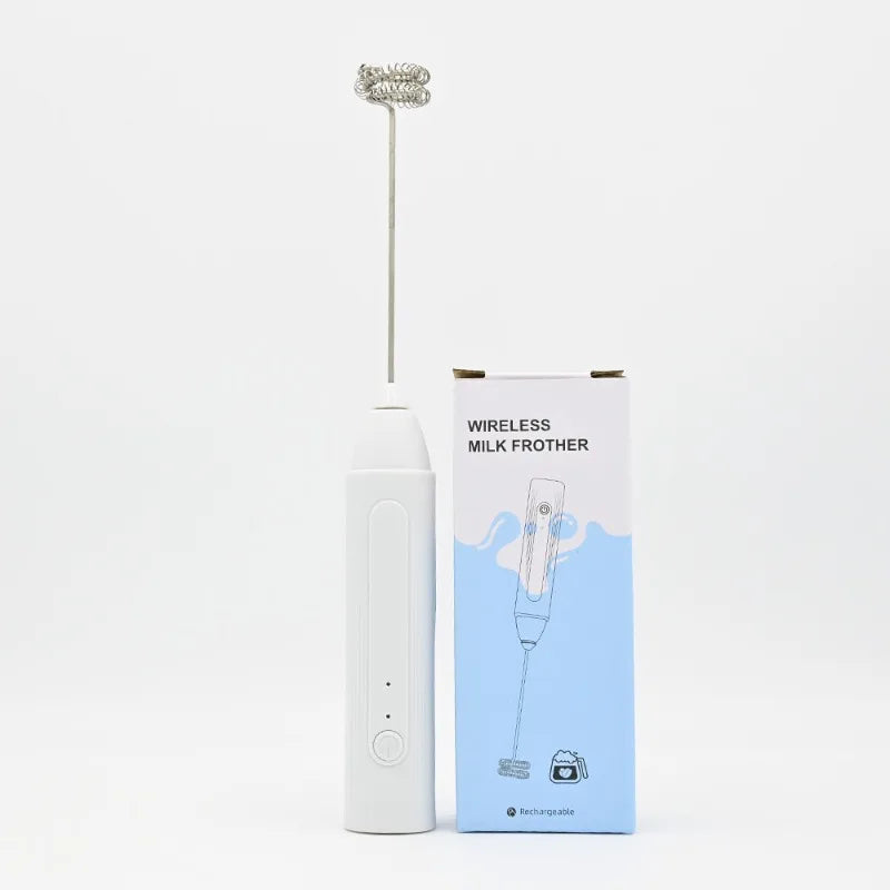 MINI Milk Frother USB Rechargeable 3 Speeds Foam Maker Coffee Whisk Mixer Electric Handle Blender Egg Beater