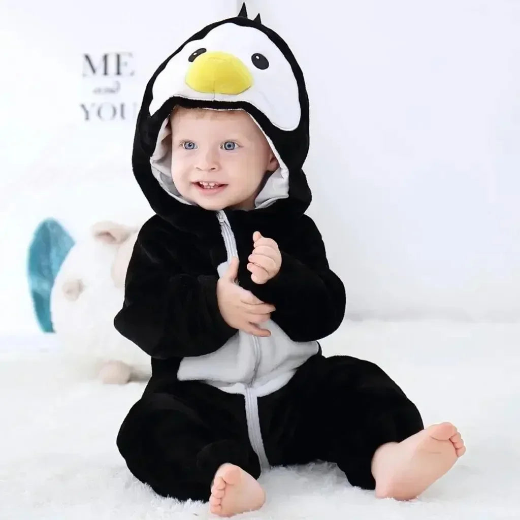 Newborn Baby Deer Animal Cartoon Romper Clothes Girls Pajamas Long Sleeve Hooded Onesies Infant Boys Costumes For Christmas
