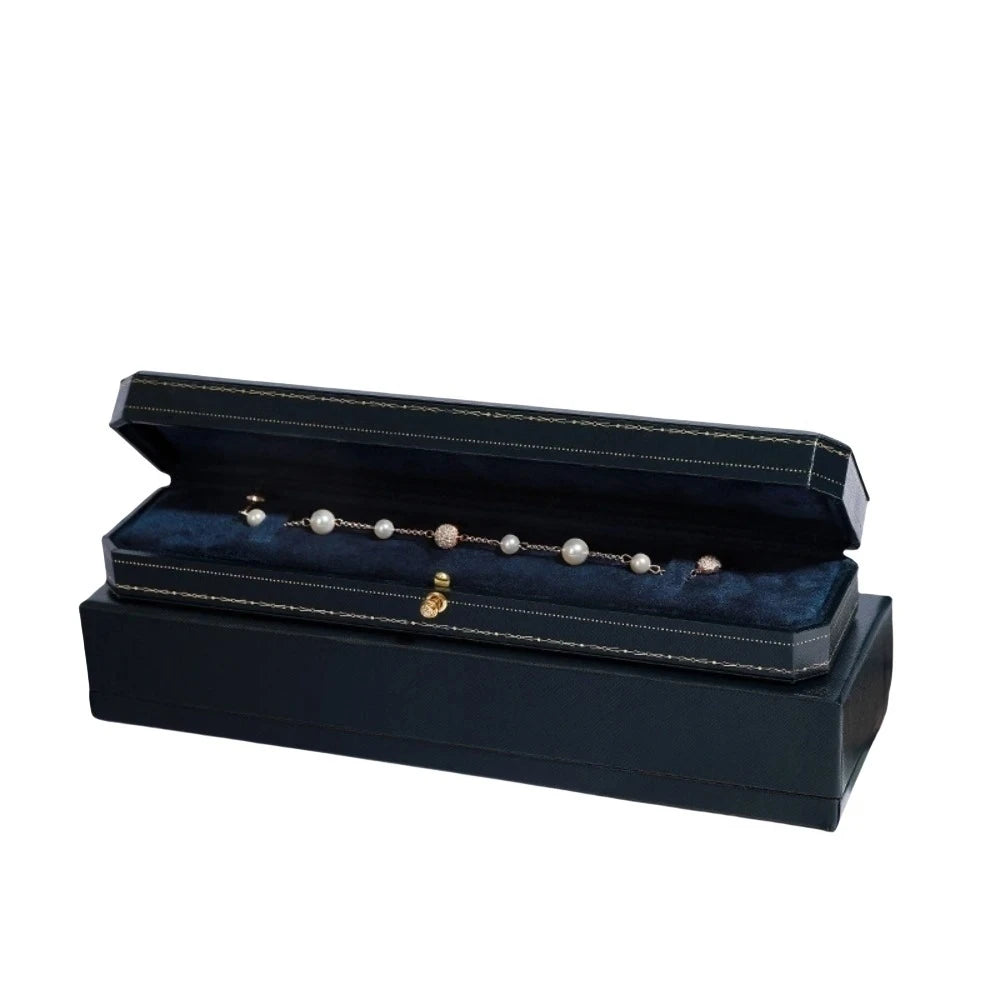 Customizable LOGO Vintage Octagonal Gold Text Storage Box Ring Earnail Bracelet  Jewelry Packaging Case Collection Storage Box