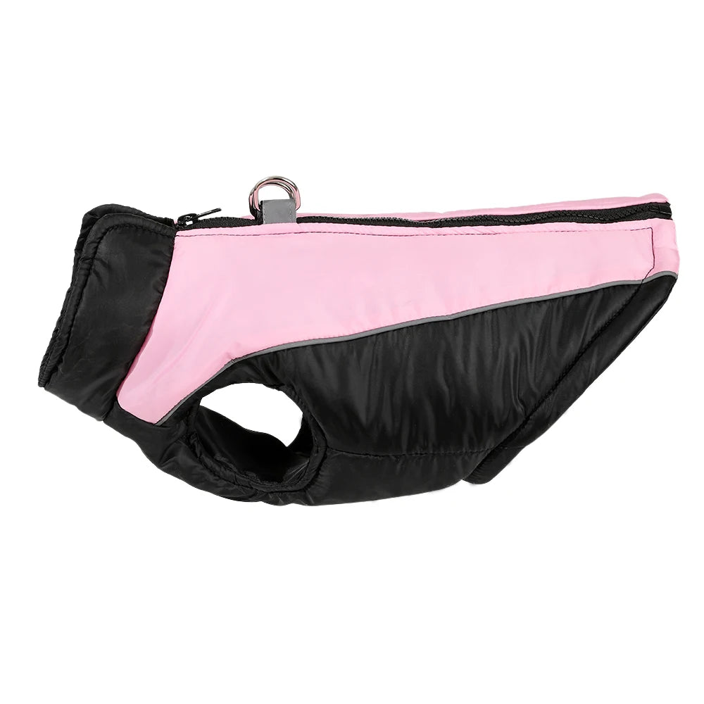 Winter Dog Clothes Reflective Waterproof Pet Jacket Vest For Small Medium Dogs Cat Chihuahua Pug Coat With D-ring Pug Outfits