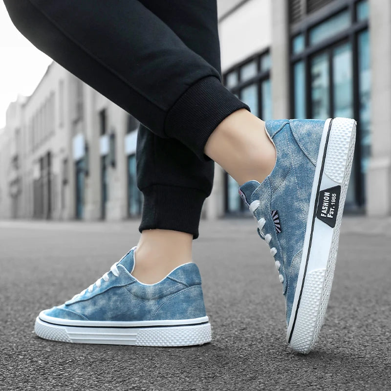 Men's canvas shoes large size fashion casual sports shoes men's platform light breathable men's outdoor running shoes