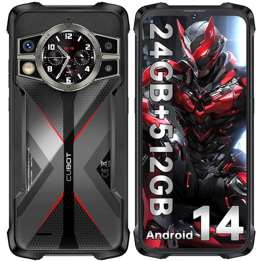 CUBOT KingKong 9,Android 14,24GB+512GB/1TB,10600mAh/33W,100MP+24MP Night Vision,6.58''FHD+1.35"Mini Screen,4G Dual SIM/NFC/IP68