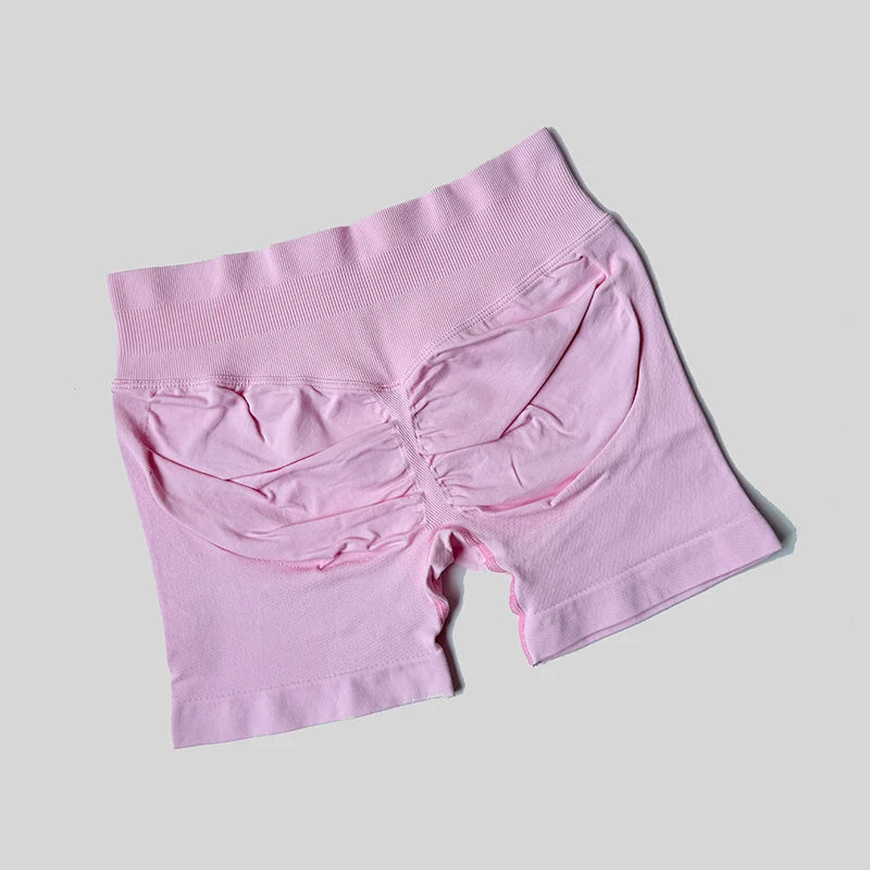 Women Casual Sports Shorts Summer Thin High Waist Shorts 4.5" Low Ribbed Band Running Breathable Short Pants