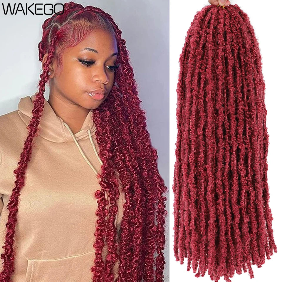 Wakego Butterfly Locs Crochet Hair 14 18 24 Inch Fausse Locks Crochet Butterfly Extensions Pre-looped Soft Locs Synthetic Braid