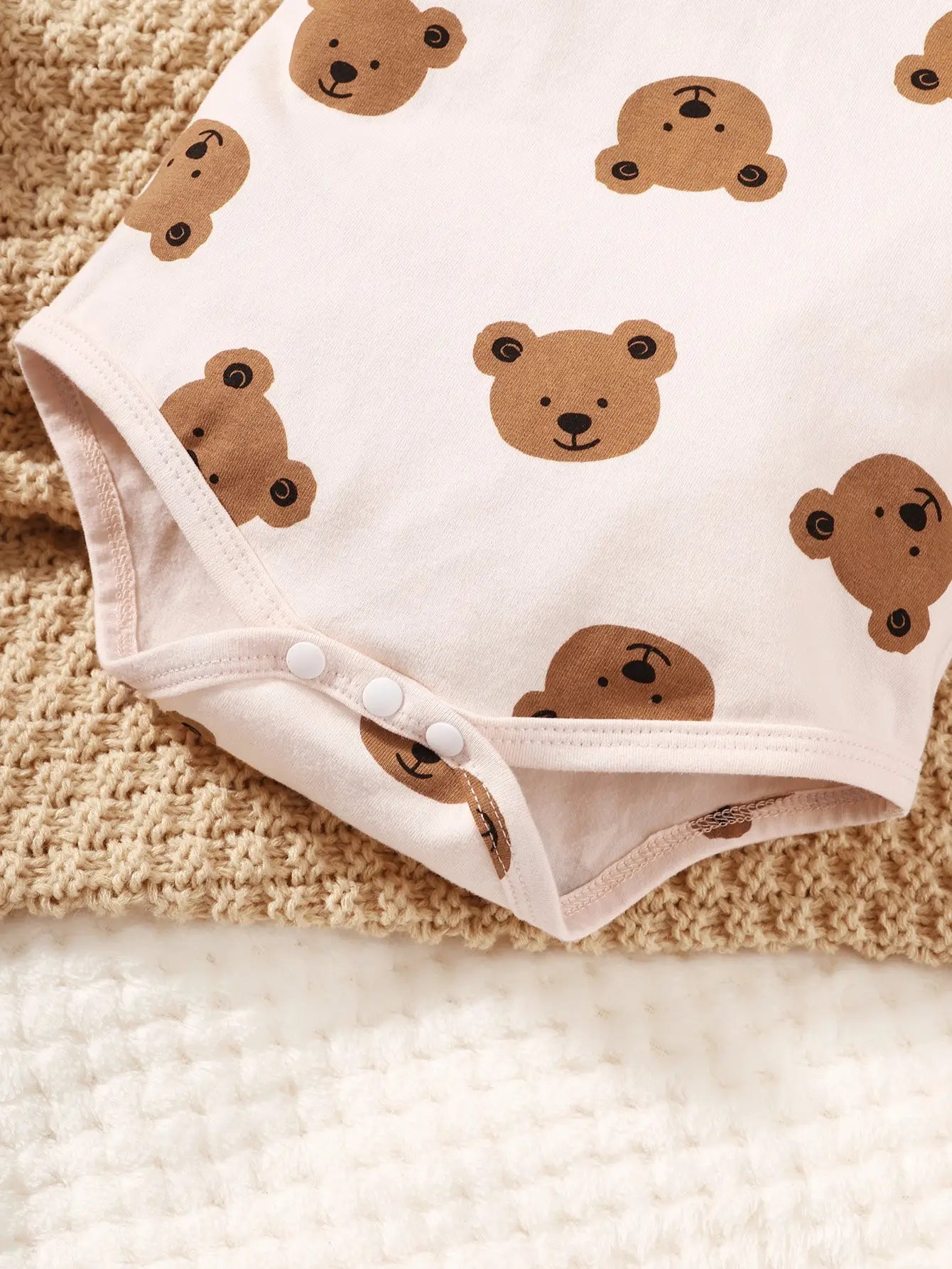 Winter 0-1 Years Old Cool Boys  Long Sleeved Bear Print Pattern Tops And Sports Pants Casual Sweatshirt Casual  2-Piece Set